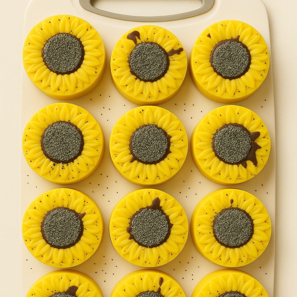 Handmade Sunflower Soap Bars